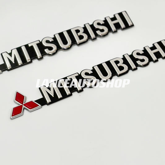 MITSUBISHI Word Emblem Badge Mitsubishi Letter Logo Emblem E-001