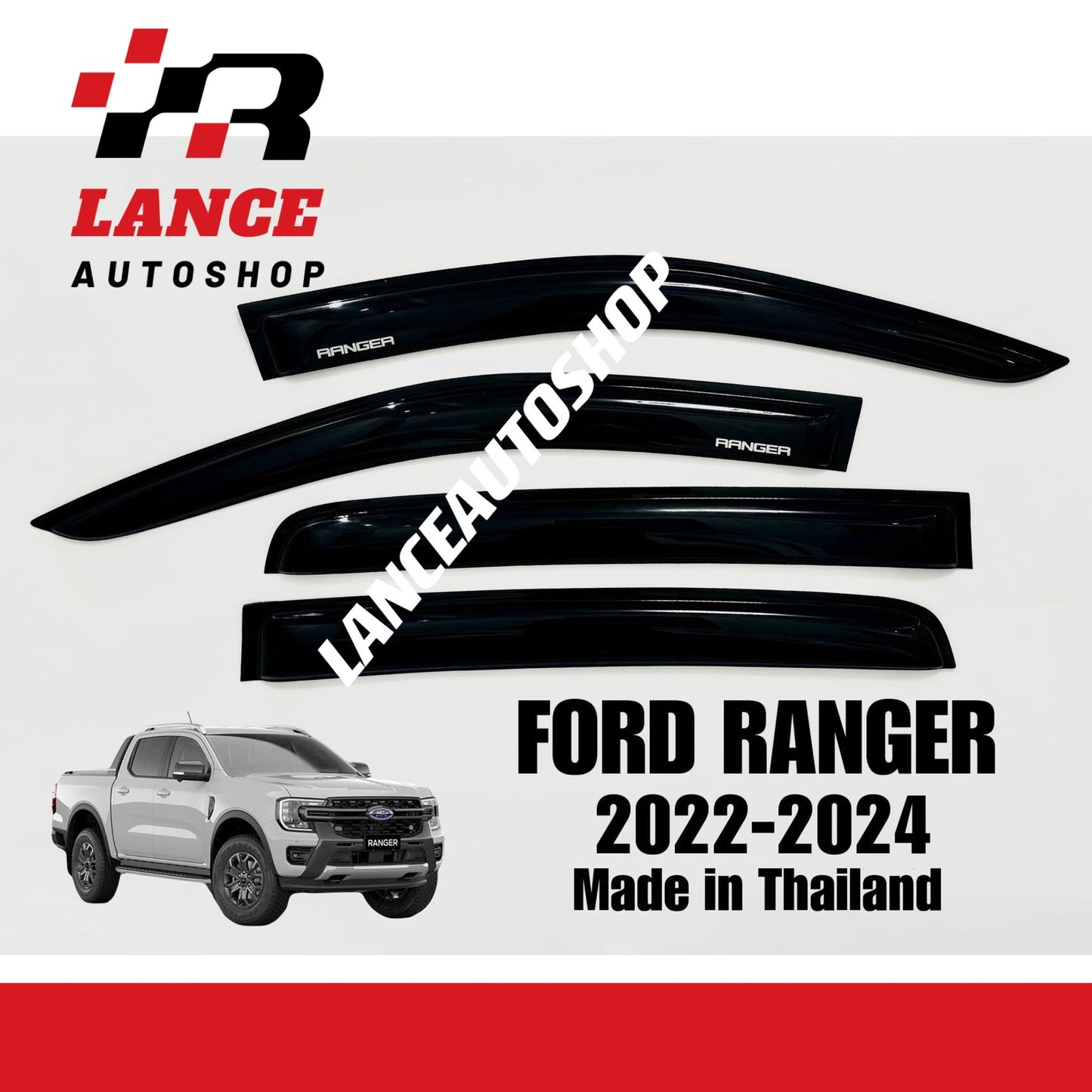 Ford Ranger 2022-2024 Rain Visor H-012