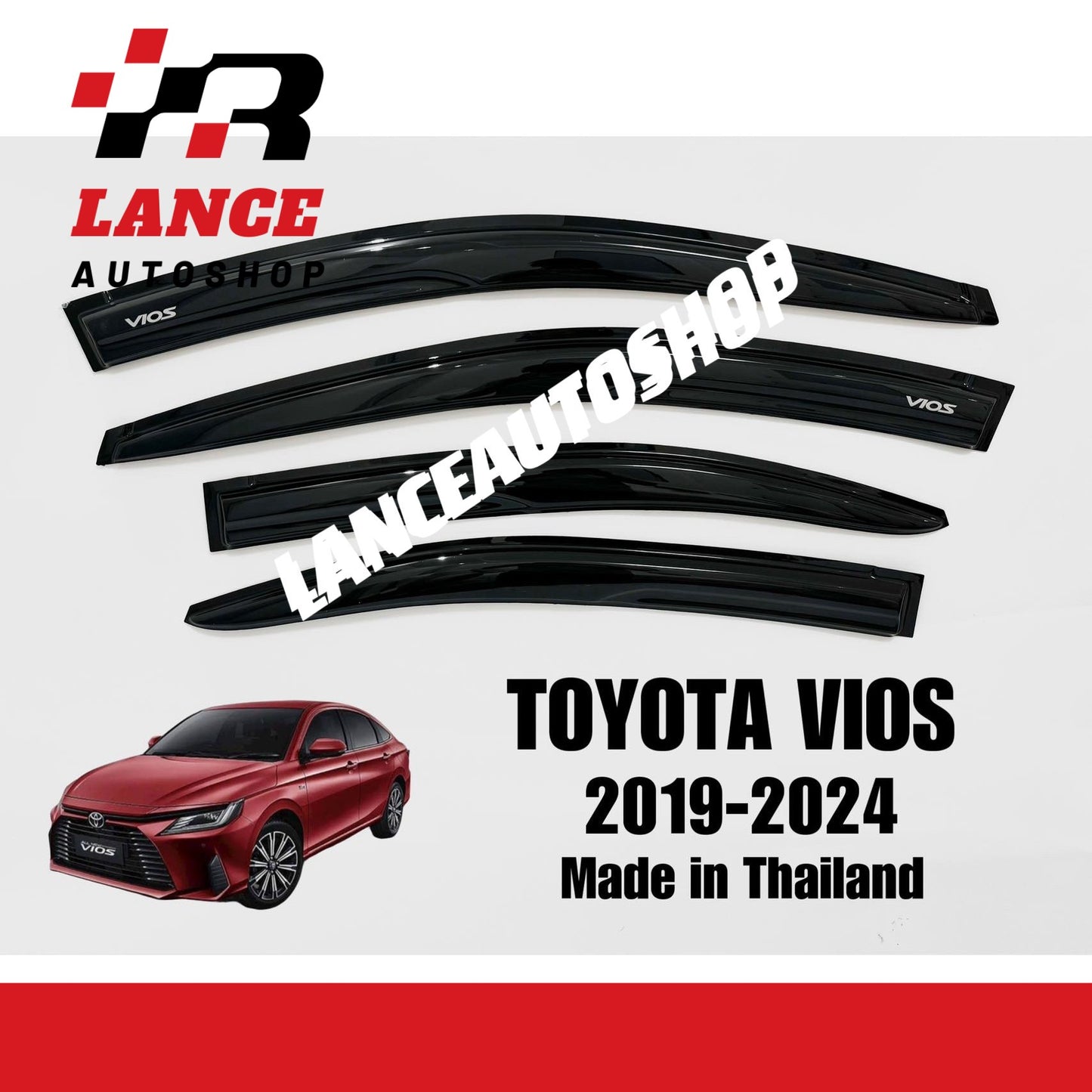 Toyota Vios 2019-2024 Rain Visor H-017