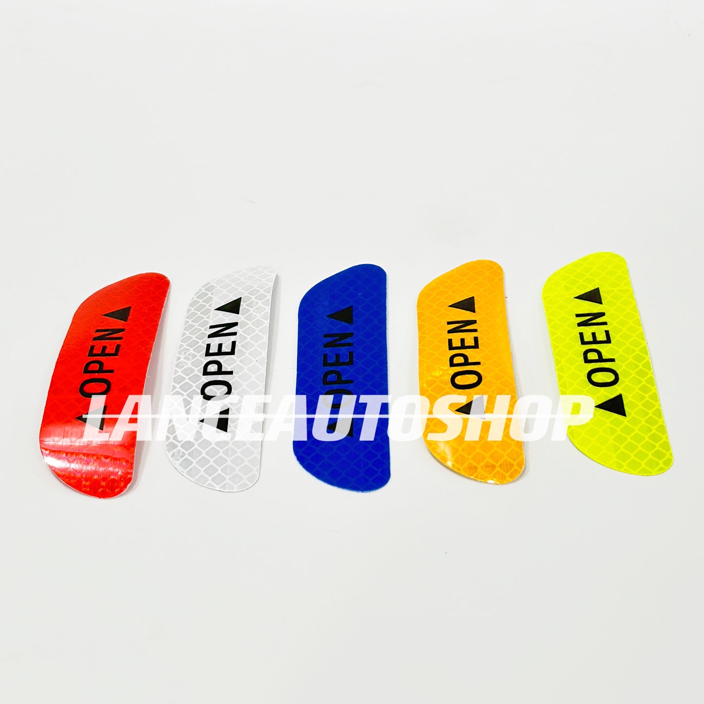 4PCS Auto Car Door OPEN Reflective Sticker Car OPEN Reflective Tape Safety Warning Decal Car Reflective Sticker OPEN